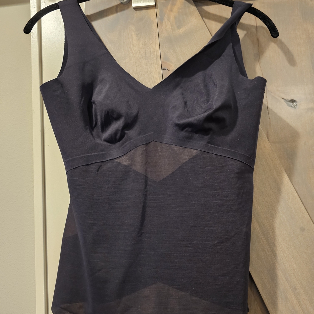 Honeylove Black Tank with Sheer Detail